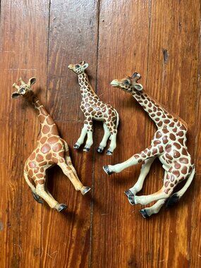 Schleich Giraffe Family Lot of 3 Adult & Calf Safari Animal Figures Vintage